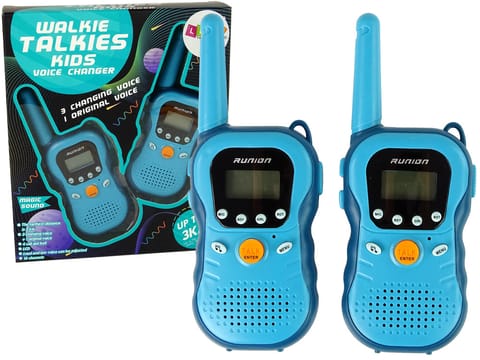 ⁨Zestaw Walkie Talkies Krótkofalówki Dla Dzieci Niebieskie 2 Szt.⁩ w sklepie Wasserman.eu