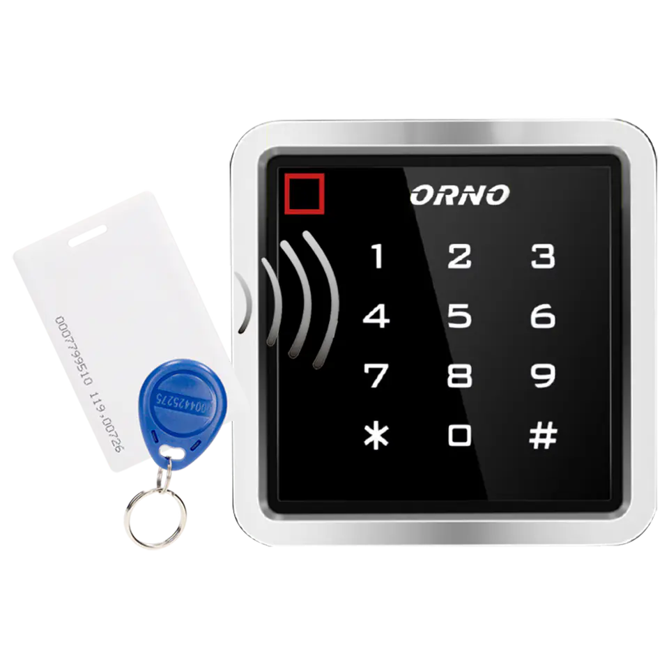 ⁨Touch code lock with proximity card and key ring reader, IP68, 1 3A relay⁩ at Wasserman.eu