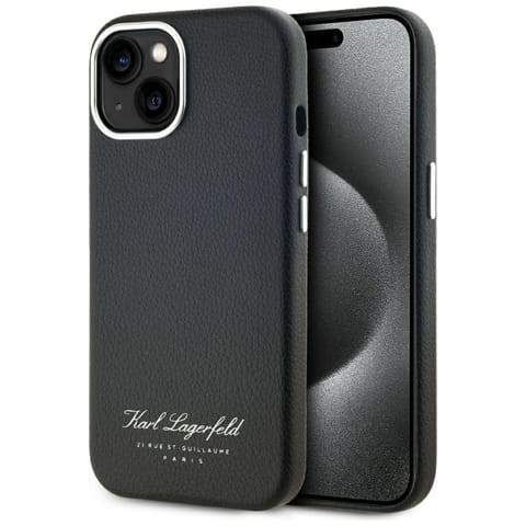 ⁨Etui Karl Lagerfeld hotel RSG do iPhone  15 czarny⁩ w sklepie Wasserman.eu