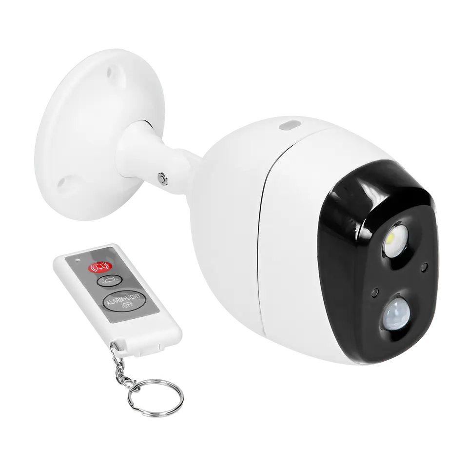 ⁨Wireless alarm with built-in siren and remote control light, IP44, 5m, battery operated⁩ at Wasserman.eu