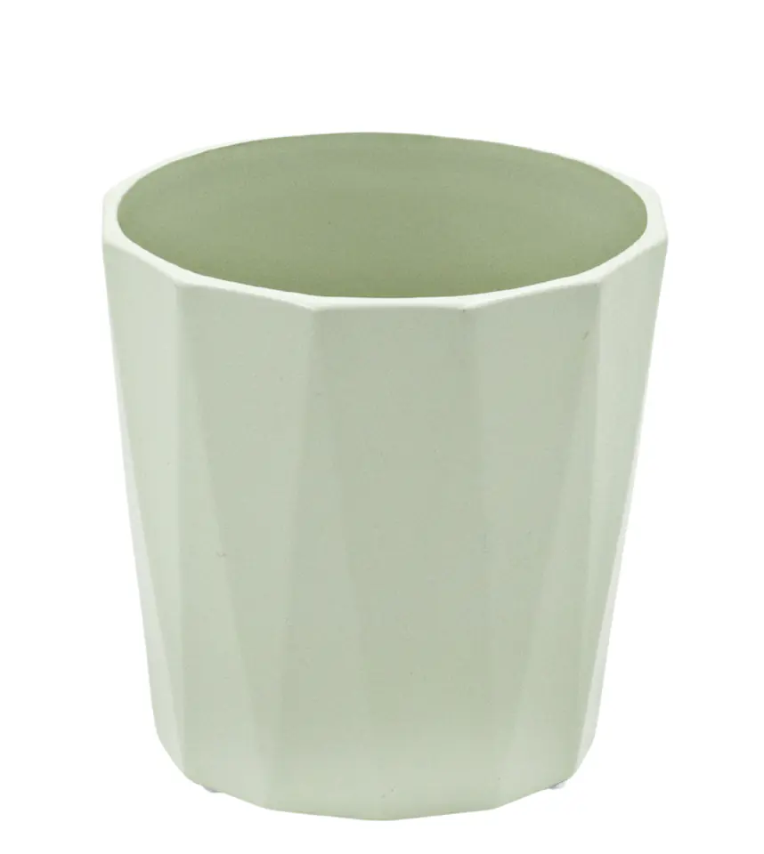 ⁨Osłonka ceramiczna FLORES mięta, 13,5 cm⁩ w sklepie Wasserman.eu