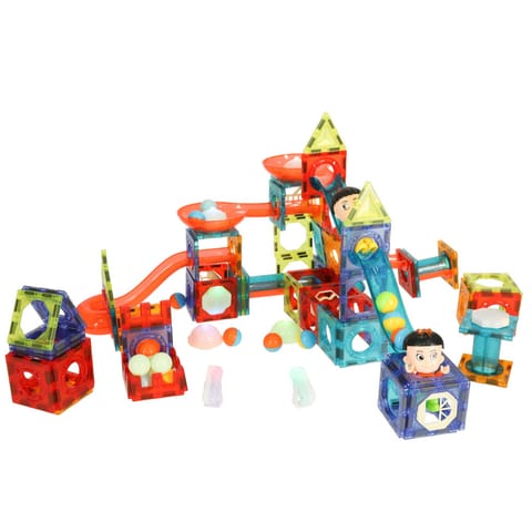 ⁨Klocki magnetyczne marble tor kulkowy świecący 202 elementy⁩ w sklepie Wasserman.eu