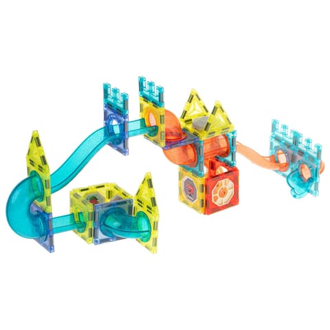 ⁨Klocki magnetyczne marble tor kulkowy świecący 75 elementów⁩ w sklepie Wasserman.eu