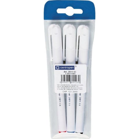 ⁨Cienkopis art Liner 2811 (3szt.) czany,czerwony,niebieski CENTROPEN⁩ w sklepie Wasserman.eu