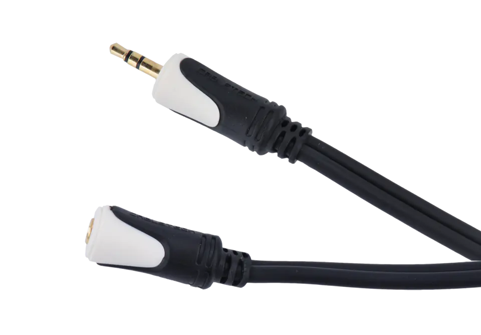 ⁨Kabel 3.5 wtyk stereo - 3.5 gniazdo stereo 1.8m Cabletech Basic Edition⁩ w sklepie Wasserman.eu