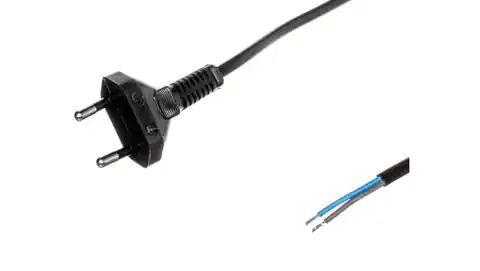 ⁨Connection lead without switch 250cm black SP-250/2X0,75/-CZN YNS10000454⁩ at Wasserman.eu