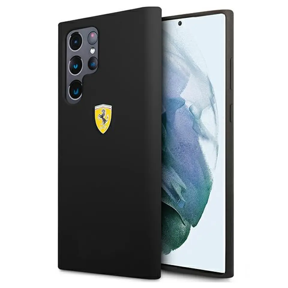 ⁨Ferrari FESSIHCS22LBK S22 Ultra S908 czarny/black hardcase On Track Silicone⁩ w sklepie Wasserman.eu