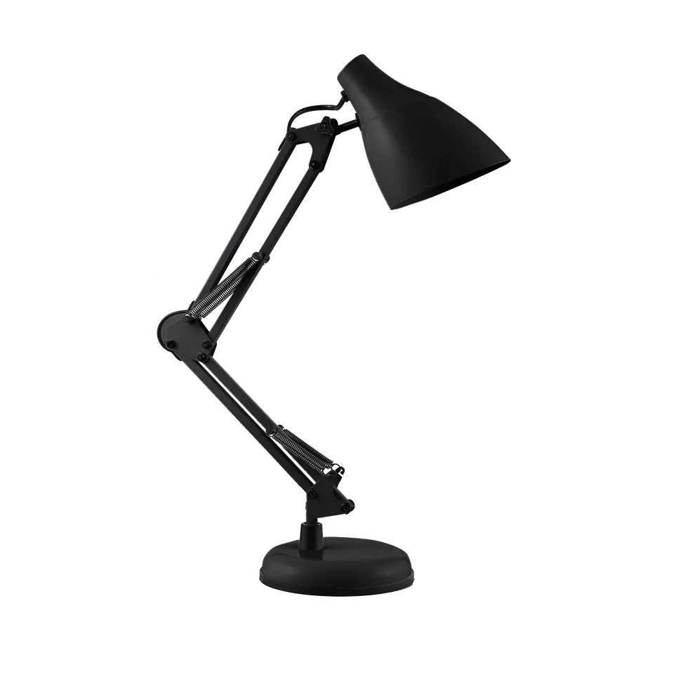 DIAN lampa biurkowa. 60W stalowa, czarna w sklepie Wasserman.eu