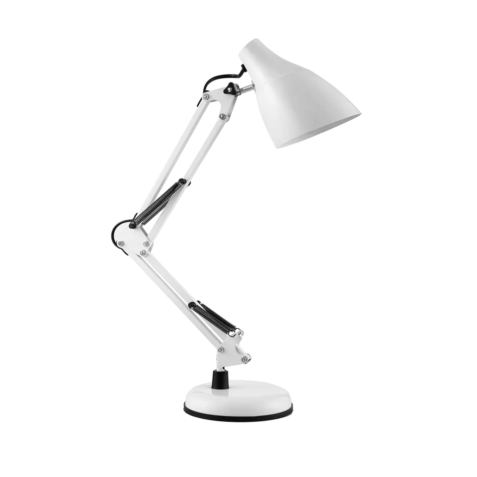 DIAN lampa biurkowa. 60W stalowa, biała w sklepie Wasserman.eu