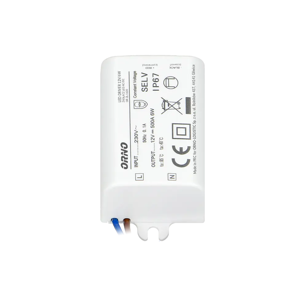 ⁨MINI led power supply for 12VDC box 6W, IP67, 55/29,5/22mm⁩ at Wasserman.eu