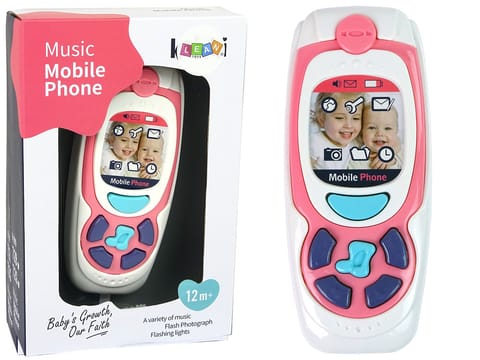 ⁨Dziecięcy Edukacyjny Telefon Komórkowy Melodia Różowy⁩ w sklepie Wasserman.eu