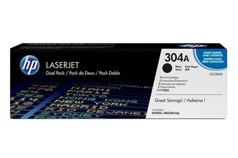 ⁨HP 304A zestaw 2 oryginalnych wkładów z czarnym tonerem LaserJet⁩ w sklepie Wasserman.eu