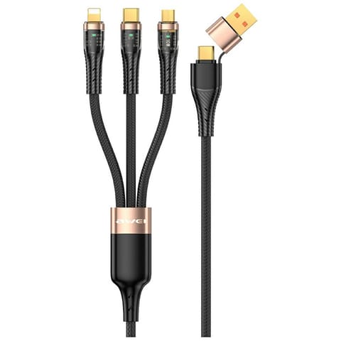 AWEI kabel CL-228 usb-c/lightning/mico 3w2 czarny/black w sklepie Wasserman.eu
