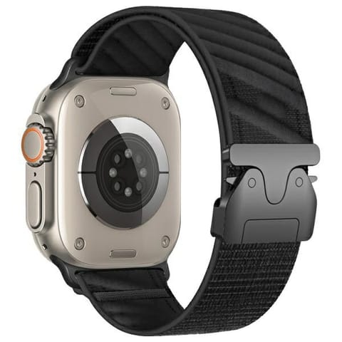 ⁨Beline pasek Apple Watch Oblique         Parachute buckle 42/44/45/49mm czarny/black⁩ w sklepie Wasserman.eu