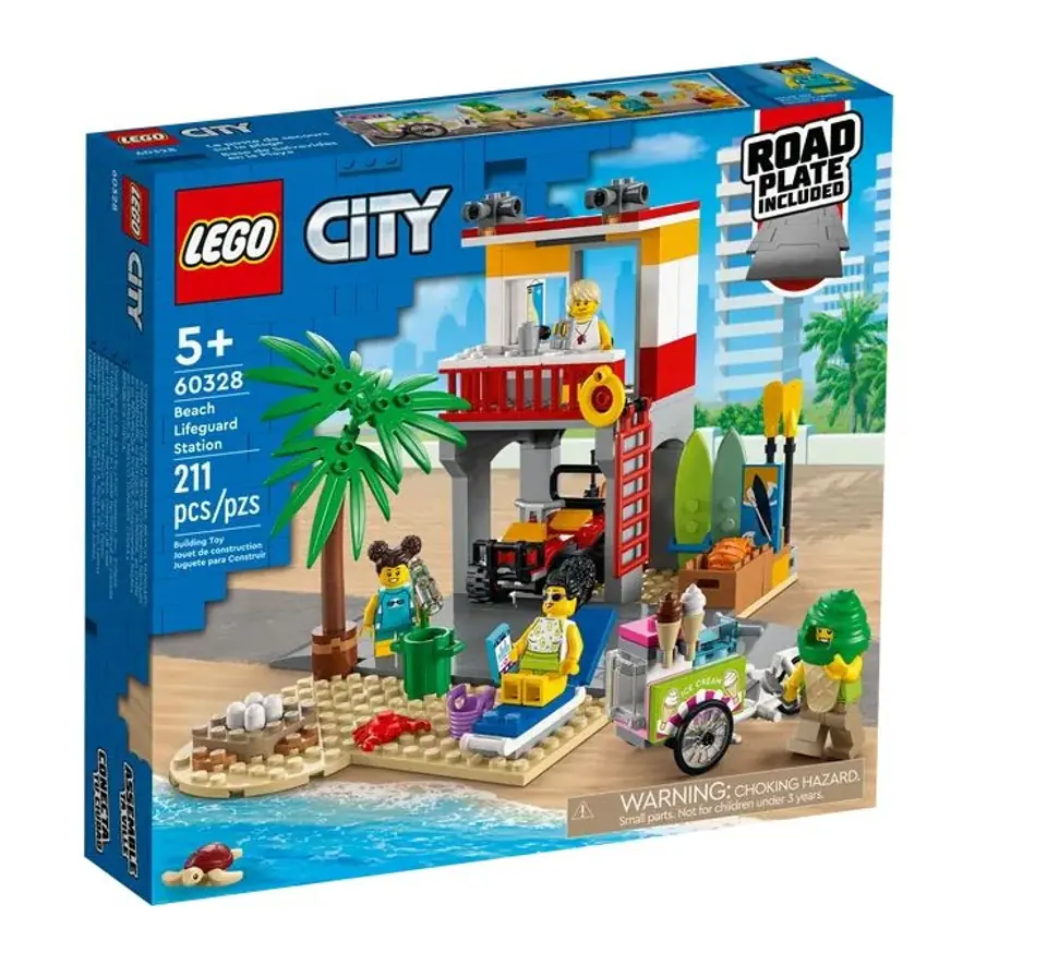 KLOCKI LEGO CITY STANOWISKO RATOWNICZE NA PLAŻY 60328 w sklepie Wasserman.eu