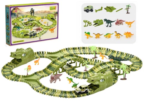 ⁨Tor Wyścigowy DIY Dinozaur 240 Elementów⁩ w sklepie Wasserman.eu