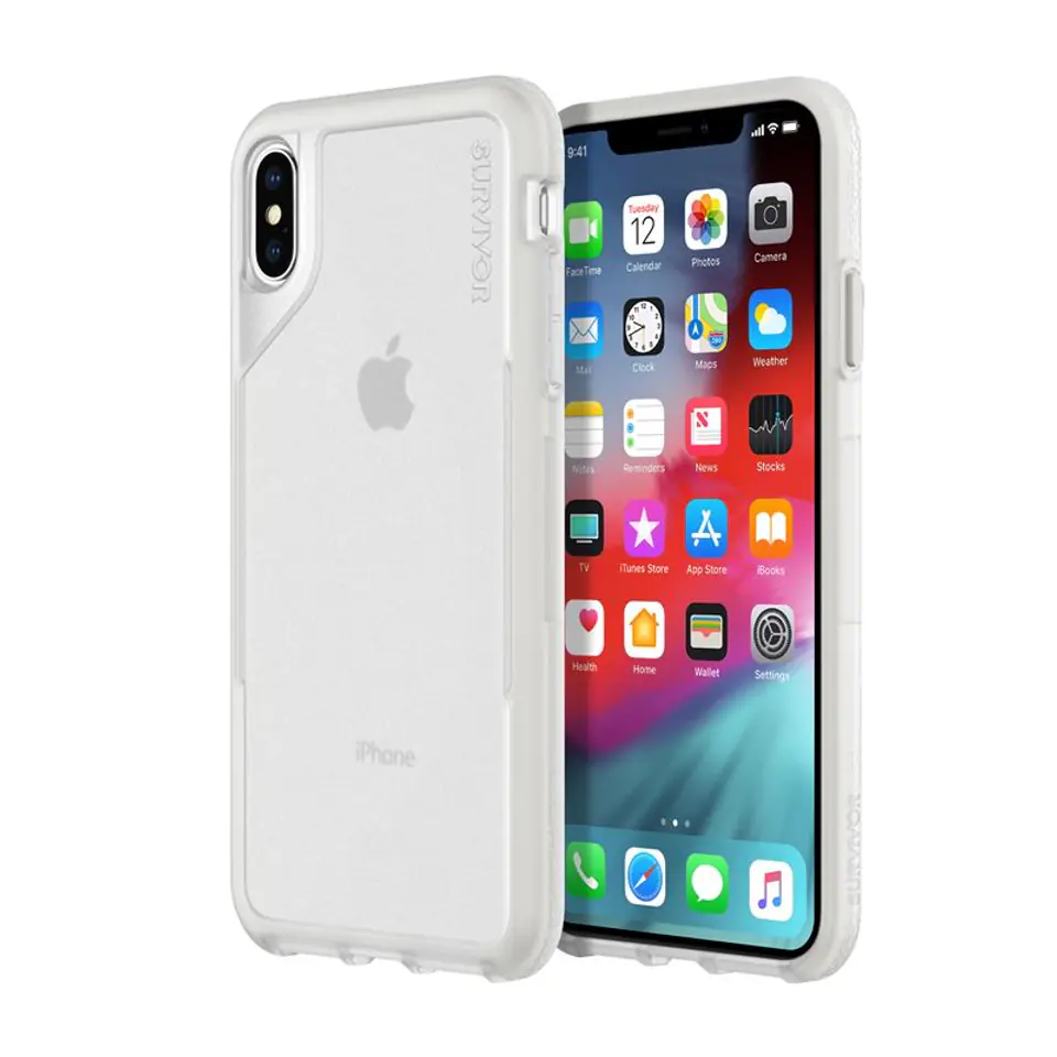 ⁨Griffin Survivor Endurance - iPhone Xs Max Armored Case (Transparent/Grey)⁩ at Wasserman.eu