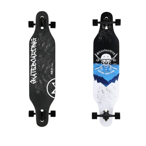 ⁨LONGBOARD NILS EXTREME SKULL WOOD SKATE⁩ at Wasserman.eu