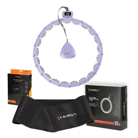 ⁨ZESTAW HULA HOP MAGNETYCZNY VIOLET HHM14 Z LICZNIKIEM HMS + PAS WYSZCZUPLAJĄCY BR163 BLACK⁩ w sklepie Wasserman.eu