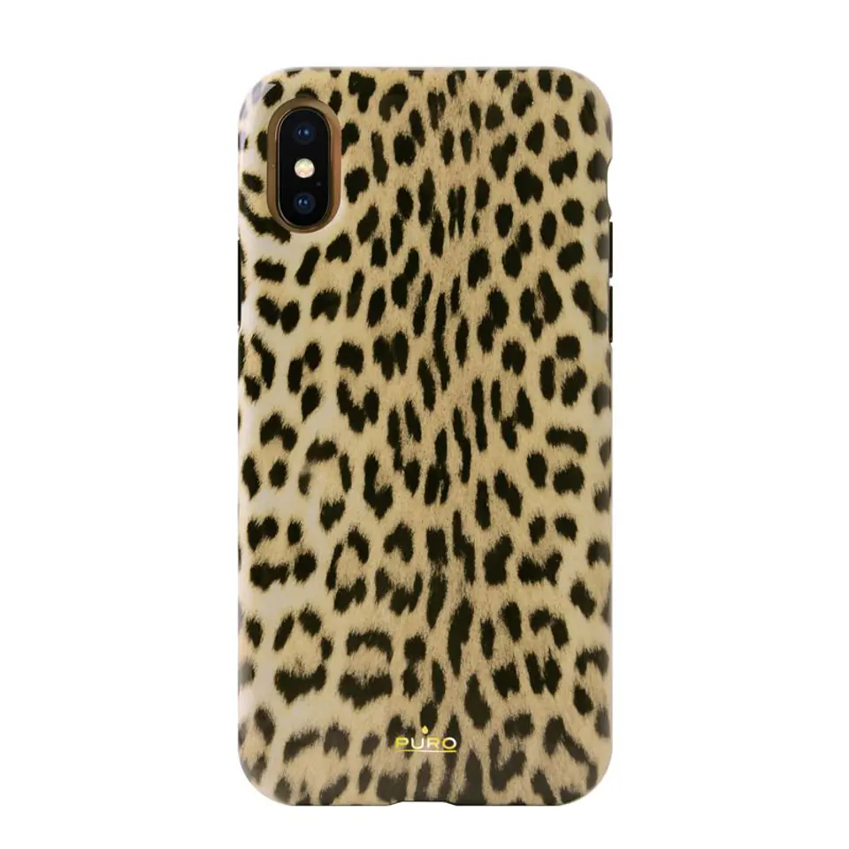 ⁨PURO Glam Leopard Cover - Etui iPhone Xs / X (Leo 1)⁩ w sklepie Wasserman.eu