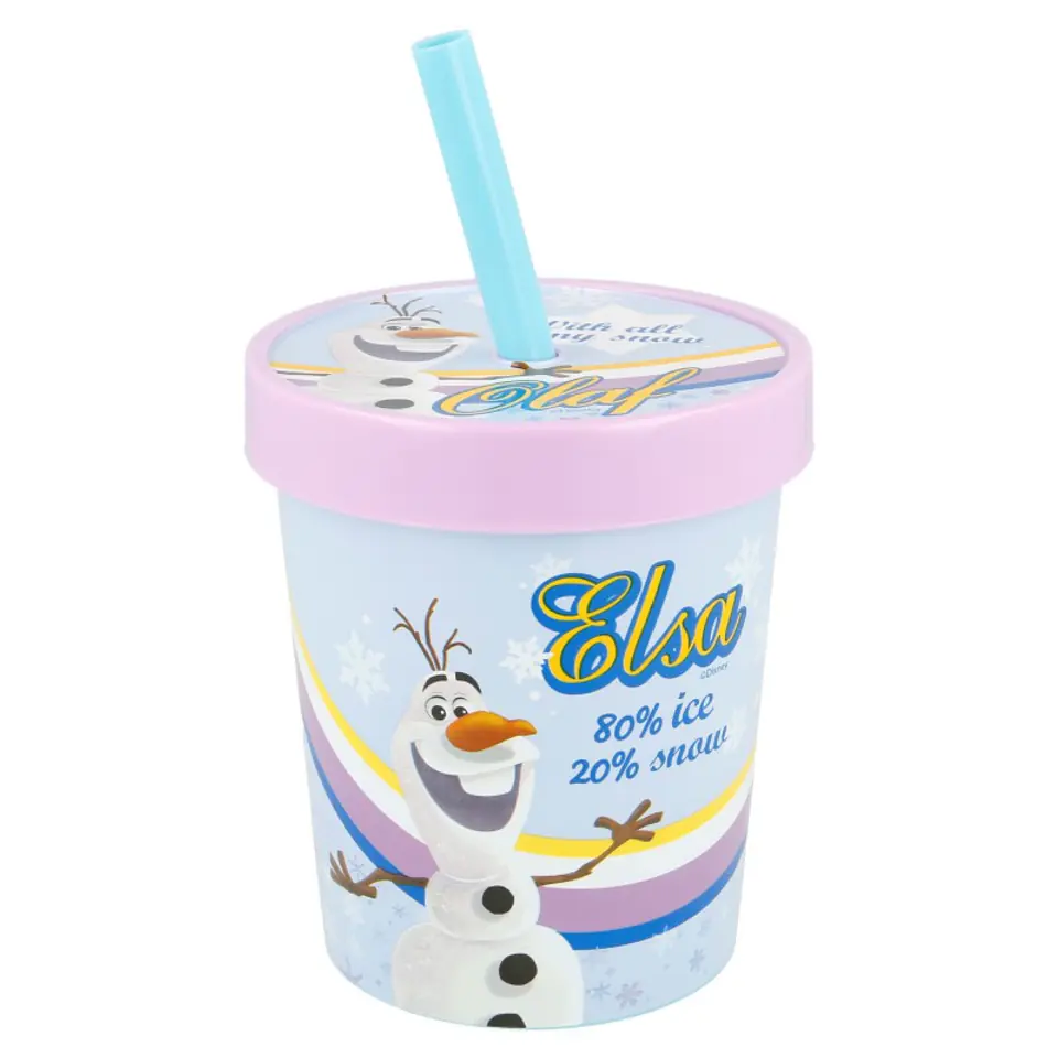 ⁨Frozen - Ice cream mug with straw 560 ml⁩ at Wasserman.eu