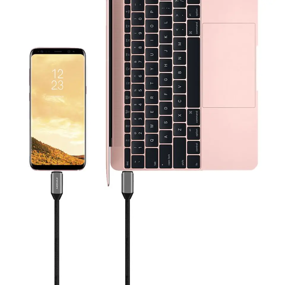 ⁨Momax Elite link - Kabel 100W 5A USB-C (Power Delivery) 100cm (Black)⁩ w sklepie Wasserman.eu