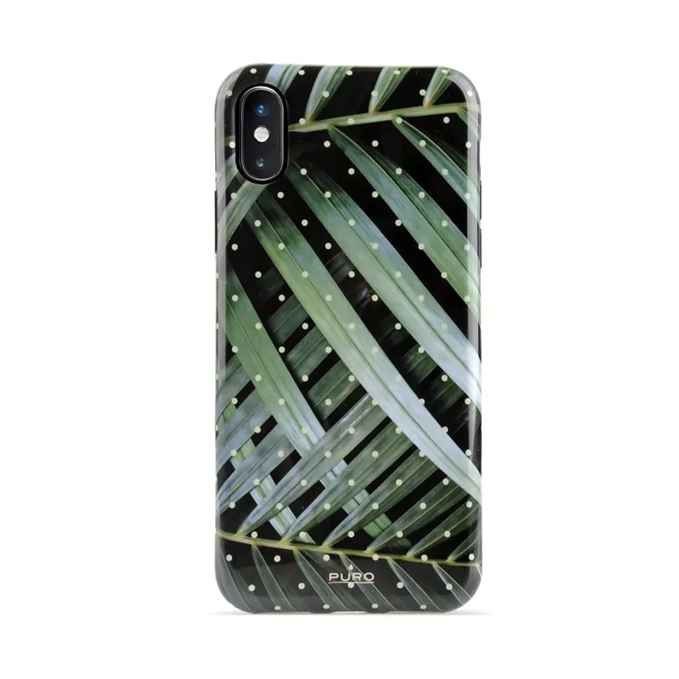 ⁨PURO Glam Tropical Leaves - iPhone Xs/X Case (Brilliant Leaves)⁩ at Wasserman.eu