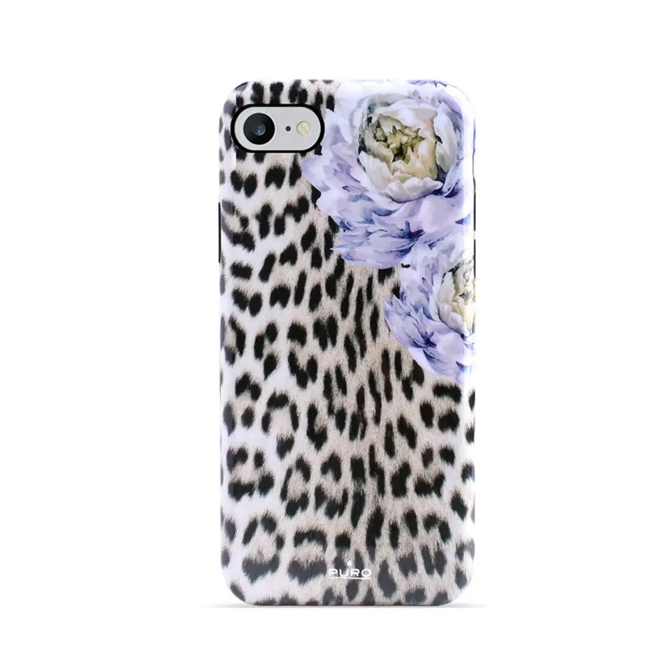 ⁨PURO Glam Sweet Leopard - iPhone SE Case 2020 / 8 / 7 / 6s (Leo Peonies)⁩ at Wasserman.eu