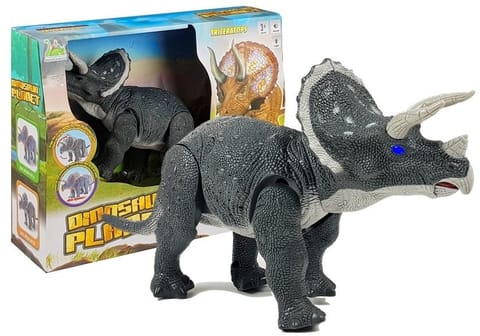 Duży Dinozaur Na Baterie Triceratops Szary w sklepie Wasserman.eu