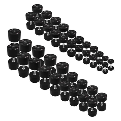 ⁨HPC SET ZESTAW HANTLI POLIURETANOWYCH 2 x 2.5 - 50 KG CPU (1050 KG) HMS⁩ w sklepie Wasserman.eu