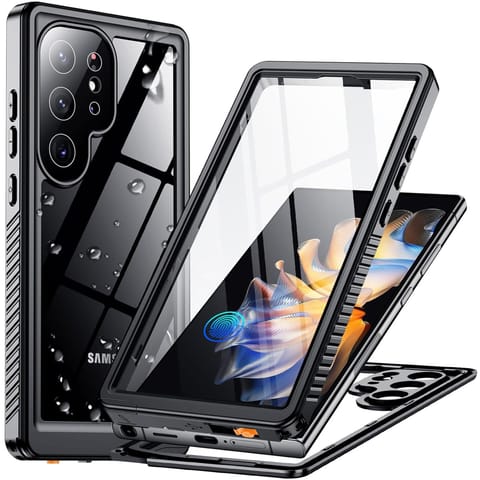 ⁨Etui do Samsung Galaxy S24 Ultra Pancerne wodoodporne IP68 360 Armor Case Alogy czarne⁩ w sklepie Wasserman.eu