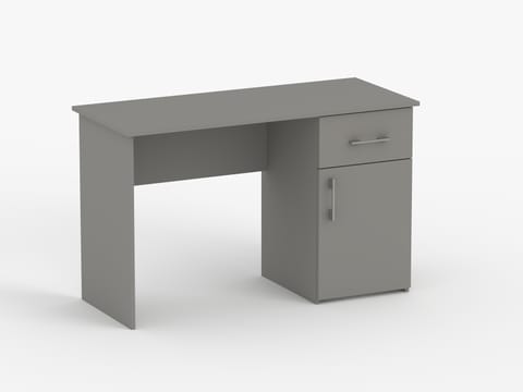 Biurko FRANEK 120 cm z szuflada Szary w sklepie Wasserman.eu