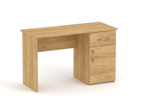 Biurko FRANEK 120 cm z szuflada Hikora Naturalna w sklepie Wasserman.eu