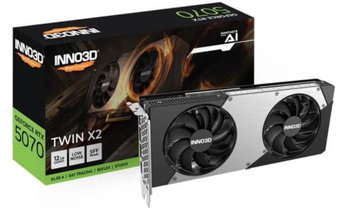 ⁨Karta graficzna INNO3D GeForce RTX 5070 Twin X2 12 GB GDDR7 (N50702-12D7-195064N)⁩ w sklepie Wasserman.eu
