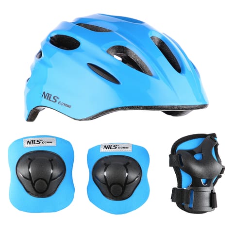 ⁨MTW01+H210 ZESTAW KASK Z OCHRANIACZAMI NIEBIESKI ROZM. XS NILS EXTREME⁩ w sklepie Wasserman.eu