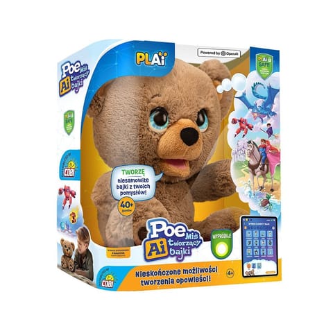 Interactive mascot Poe Ai - Teddy Bear Creating Fairy Tales at Wasserman.eu