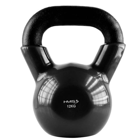 ⁨KNV12 BLACK KETTLEBELL ŻELIWNY POKRYTY WINYLEM HMS⁩ w sklepie Wasserman.eu