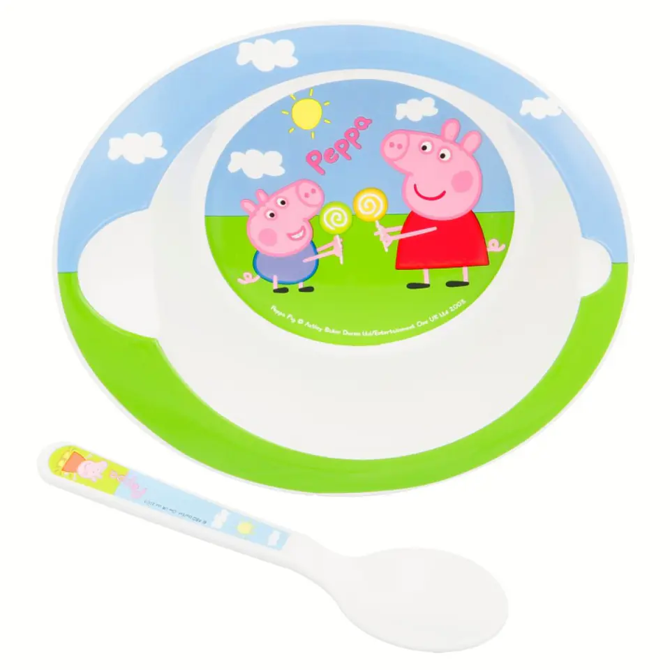⁨Peppa Pig - Bowl with a teaspoon of melamine for microwave⁩ at Wasserman.eu