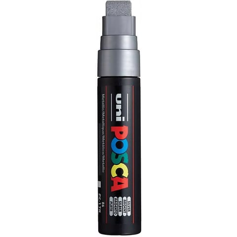 ⁨Marker z farbą plakatową Uni POSCA PC-17K 15mm srebrny⁩ w sklepie Wasserman.eu
