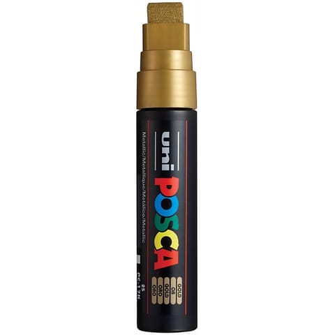 ⁨Marker z farbą plakatową Uni POSCA PC-17K 15mm złoty⁩ w sklepie Wasserman.eu