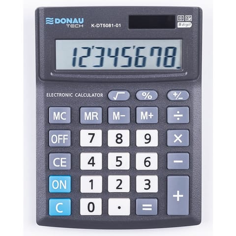 ⁨Kalkulator Donau Tech K-DT5081-01 czarny⁩ w sklepie Wasserman.eu