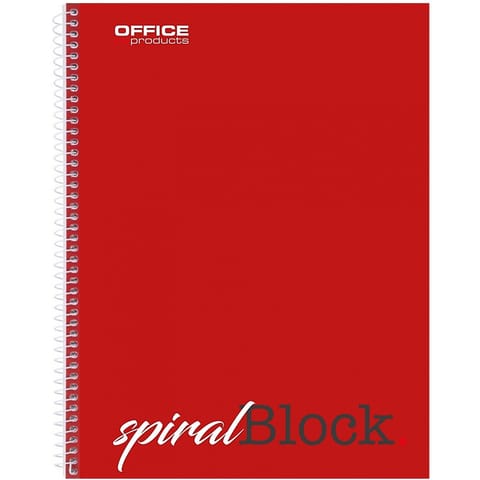 ⁨Kołonotatnik Office Products A4/80k linia bordowy⁩ w sklepie Wasserman.eu