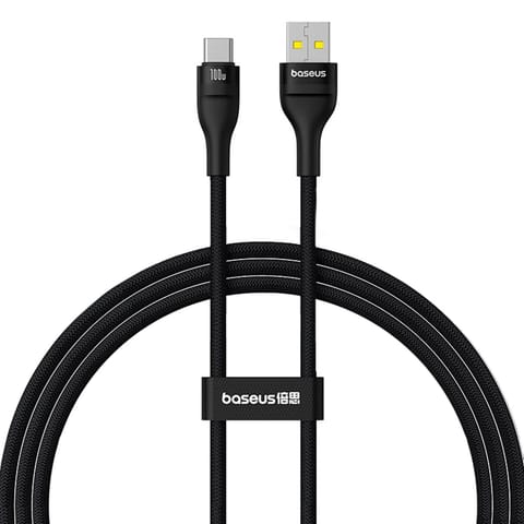 ⁨Kabel przewód wytrzymały Flash 2 USB-A - USB-C 100W 1m - czarny⁩ w sklepie Wasserman.eu