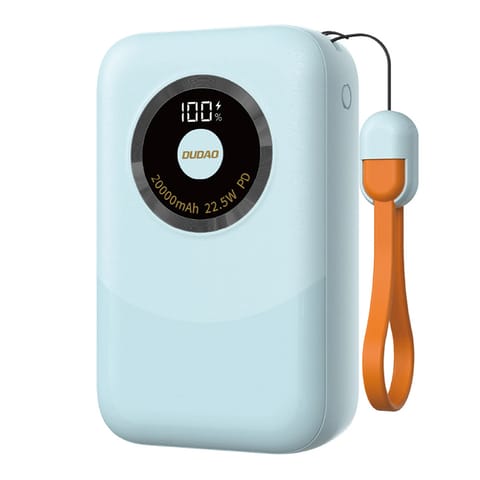 Powerbank K21 Mini 10000mAh 22.5W USB-A / USB-C - niebieski w sklepie Wasserman.eu