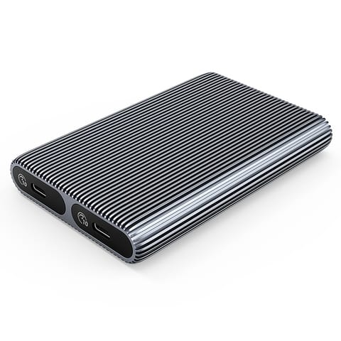 ⁨Kieszeń obudowa AM2C3-2N na dwa dyski M.2 NVME USB-C 10Gb/s - szara⁩ w sklepie Wasserman.eu