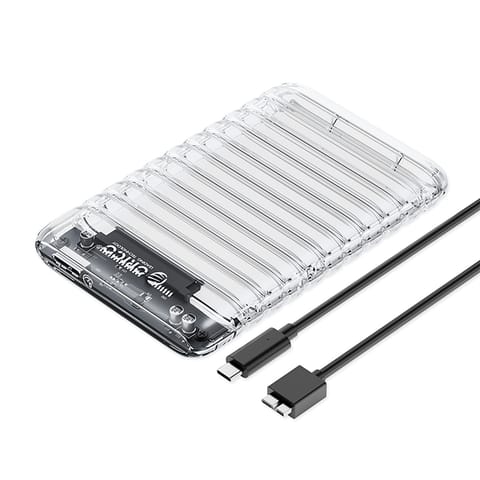 Kieszeń obudowa na dysk 2139U3-V1 2.5'' HDD / SSD USB Micro-B 5Gb/s - przezroczysta w sklepie Wasserman.eu