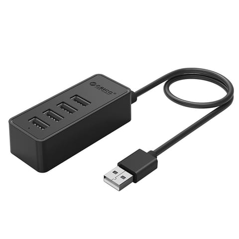 ⁨Hub rozdzielacz W5P-U2-030 4x USB-A 30cm - czarny⁩ w sklepie Wasserman.eu