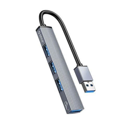 ⁨Hub AH-A13 stacja dokująca rozdzielacz USB-A - szary⁩ w sklepie Wasserman.eu
