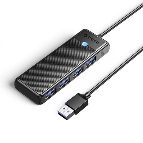⁨Hub PAPW4A-C3 rozdzielacz 4x USB-A - czarny⁩ w sklepie Wasserman.eu