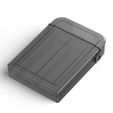 ⁨Etui ochronne PPH-25 pudełko na dysk 2.5'' - półprzezroczyste. szare⁩ w sklepie Wasserman.eu